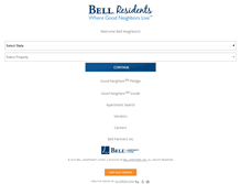 Tablet Screenshot of bellresidents.com